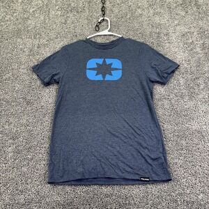 Polaris Shirt Mens Large Blue Short Sleeve Logo Graphic Tee Tagless Casual